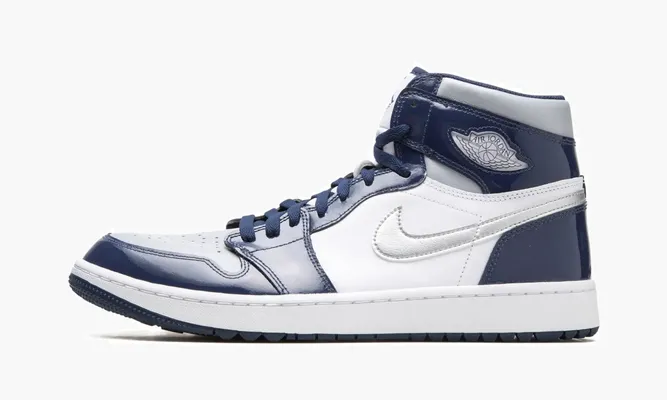 Кроссовки Air Jordan 1 Retro High OG Golf «Midnight Navy» белый