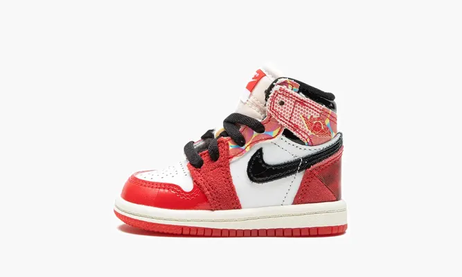 Для самых маленьких Air Jordan 1 High OG TD «Spider-man Across The Spider-verse» белый