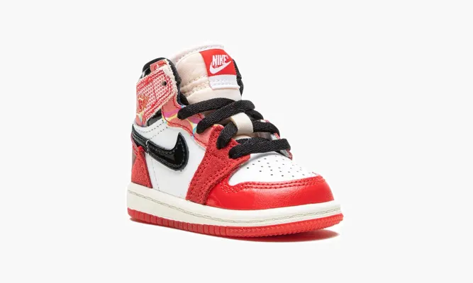 Для самых маленьких Air Jordan 1 High OG TD «Spider-man Across The Spider-verse» белый