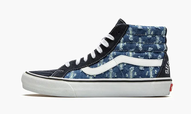 Кроссовки Vans Sk8-hi «Supreme Hole Punch Denim - Blue» синий