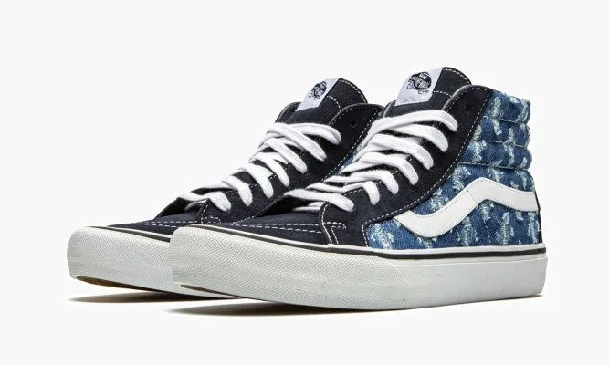 Кроссовки Vans Sk8-hi «Supreme Hole Punch Denim - Blue» синий