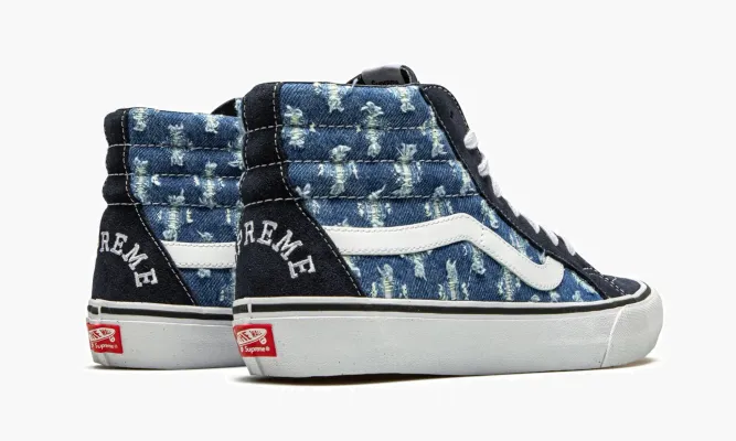 Кроссовки Vans Sk8-hi «Supreme Hole Punch Denim - Blue» синий