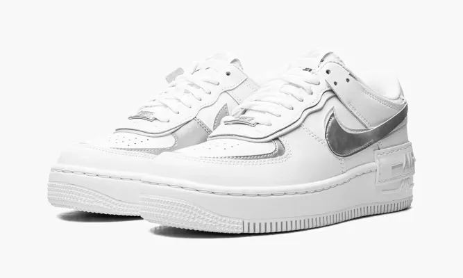 Кроссовки WMNS AF1 Shadow «White Metallic Silver» белый