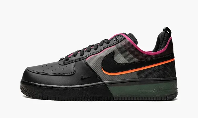 Кроссовки Air Force 1 React «Black / Pink Prime» черный