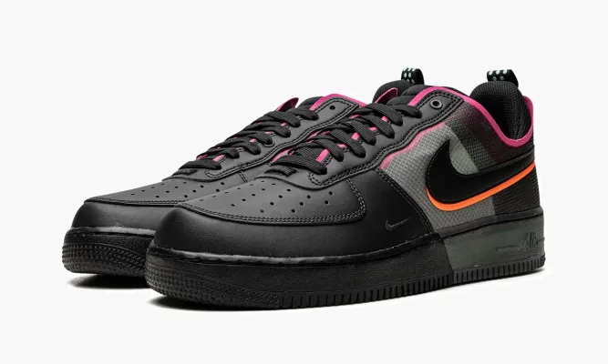Кроссовки Air Force 1 React «Black / Pink Prime» черный