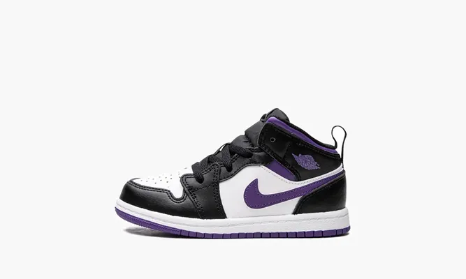 Для самых маленьких Air Jordan 1 Mid TD «Dark Iris» черный