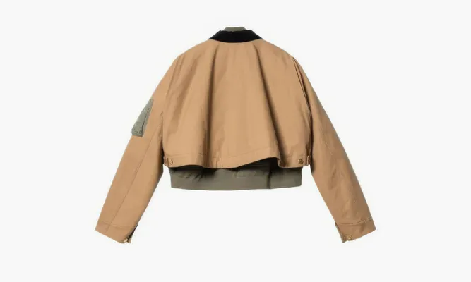 Одежда Sacai X Carhartt Double Jacket «Brown Green» коричневый