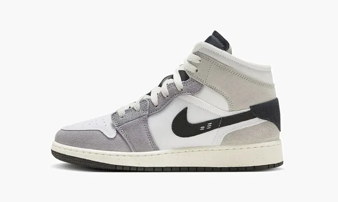 Кроссовки Air Jordan 1 Mid SE Craft GS «Cement Grey» серый