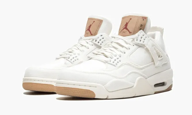 Кроссовки Air Jordan 4 Retro Levis Nrg «White Denim» белый