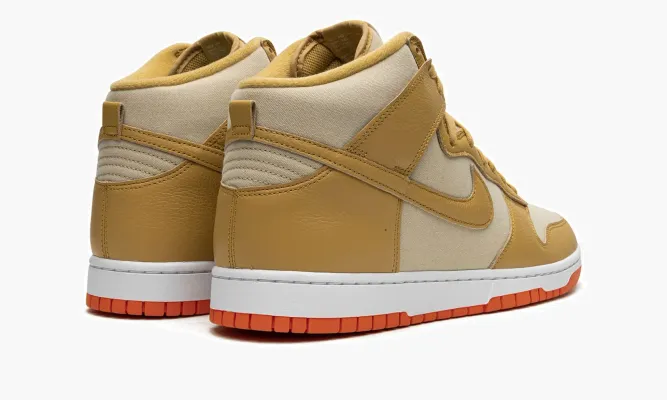 Кроссовки Nike Dunk High «Gold Canvas» золотой