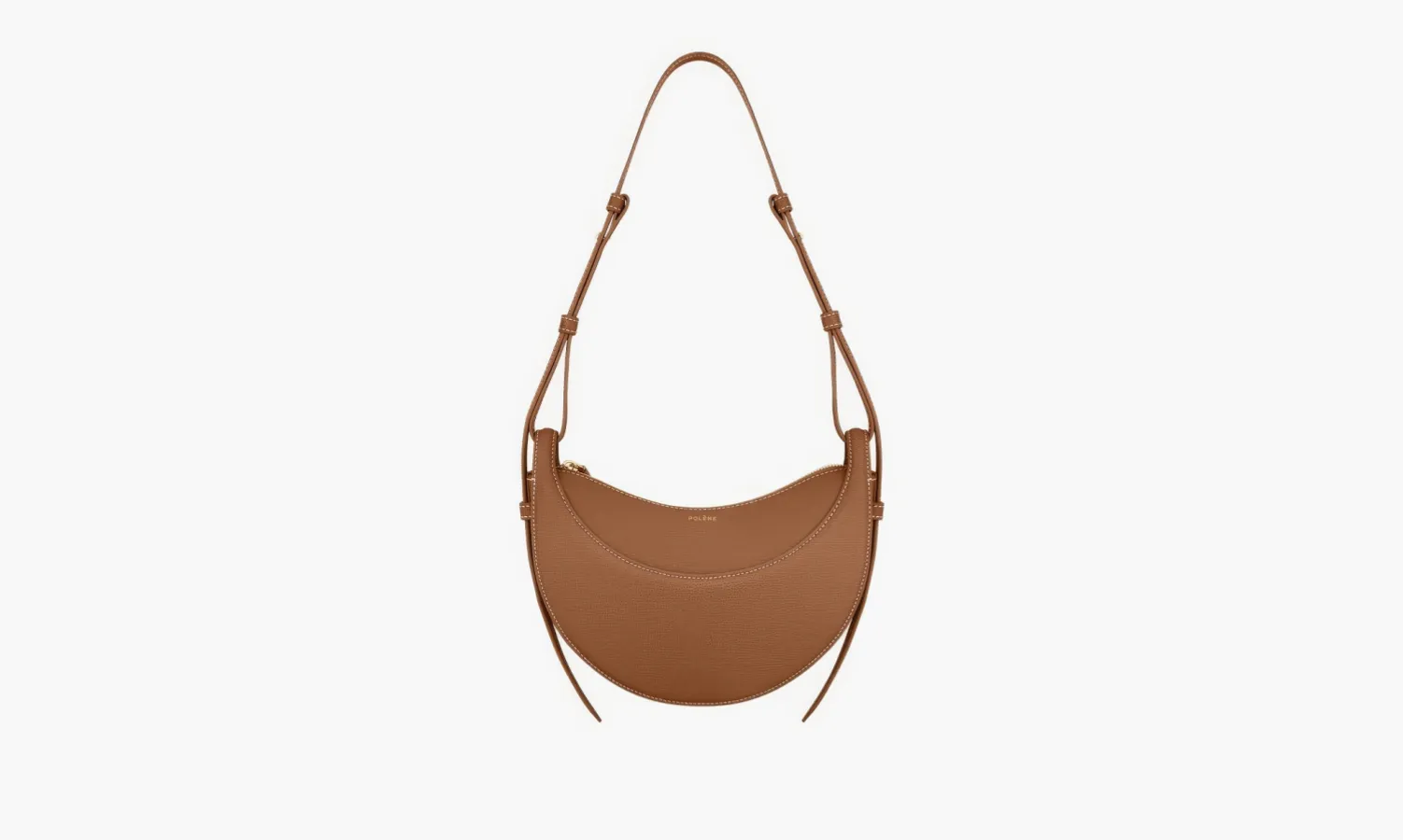 Polene Numero Dix «Monochrome Camel Textured Leather»