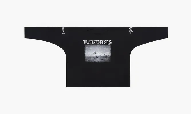 Одежда Yeezy Gosha Vultures Long T-shirt «Black» Черный