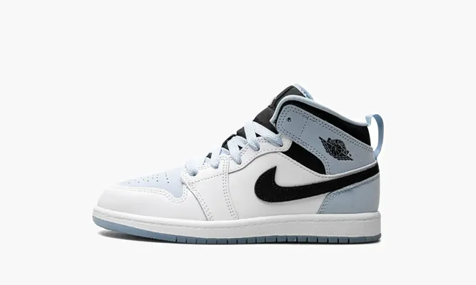 Для самых маленьких Air Jordan 1 Mid SE PS «Ice Blue» белый