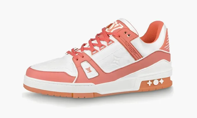 Кроссовки Louis Vuitton Trainer «Coral» розовый