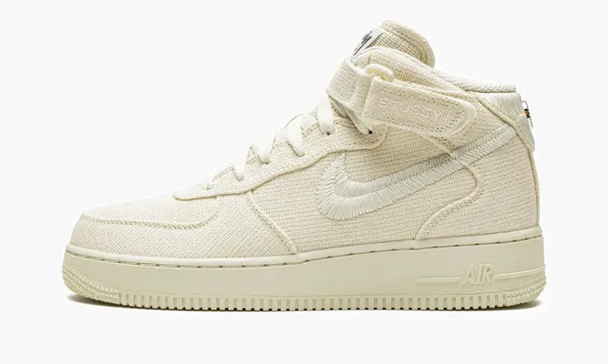 Кроссовки Air Force 1 Mid «Stussy - Fossil» кремовый