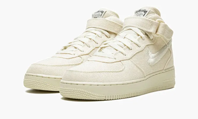 Кроссовки Air Force 1 Mid «Stussy - Fossil» кремовый
