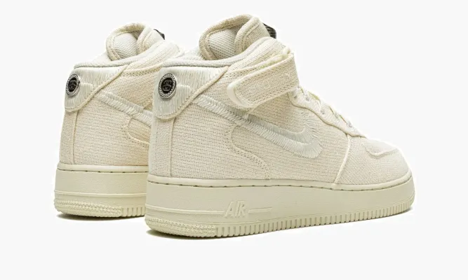 Кроссовки Air Force 1 Mid «Stussy - Fossil» кремовый