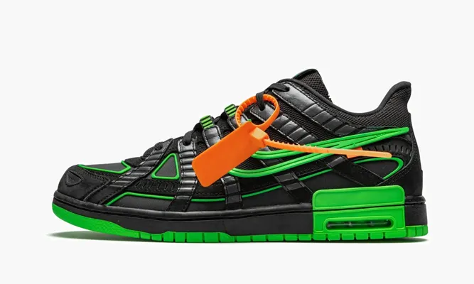Кроссовки Nike Air Rubber Dunk «Off-white - Green Strike» черный