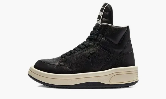 Кроссовки Rick Owens X Converse Turbowpn Mid «Black» черный