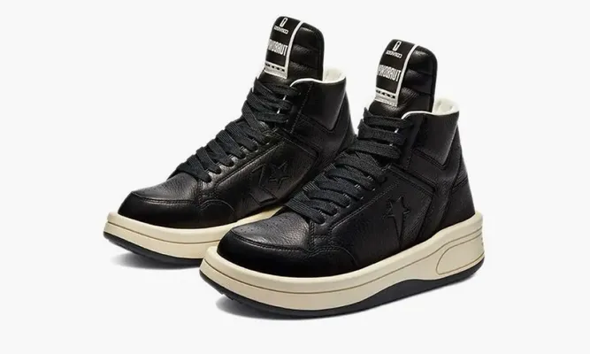 Кроссовки Rick Owens X Converse Turbowpn Mid «Black» черный