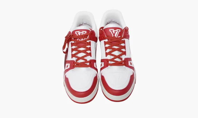 Кроссовки Louis Vuitton Trainer «Red White» красный,белый
