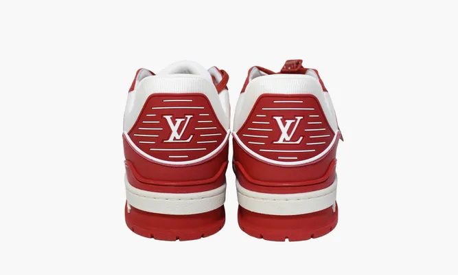 Кроссовки Louis Vuitton Trainer «Red White» красный,белый