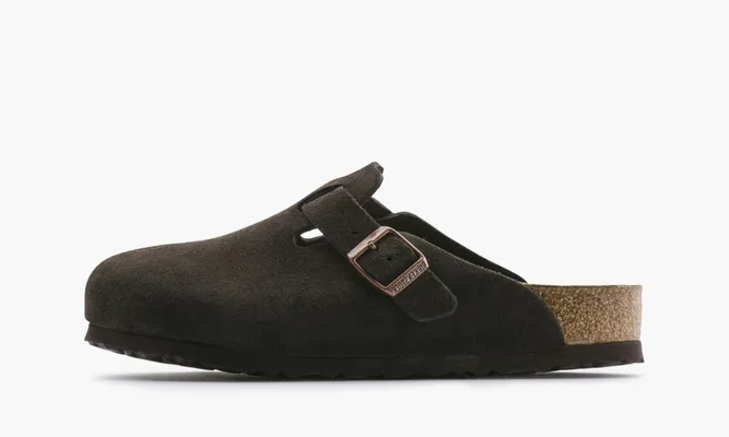 Обувь Birkenstock Boston Soft Footbed Suede «Mocha» черный
