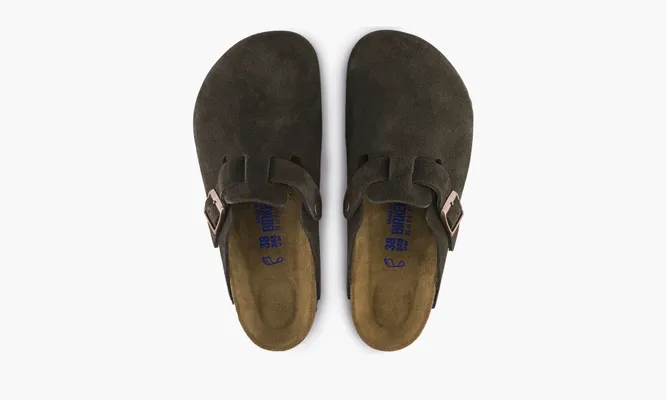 Обувь Birkenstock Boston Soft Footbed Suede «Mocha» черный
