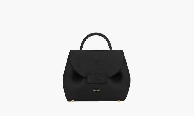 Сумки Polene Numero Un Nano «Textured Black» черный