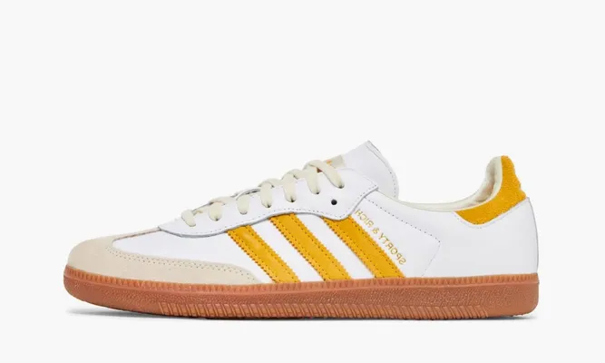 Кроссовки Sporty & Rich x Samba OG «White Bold Gold» оранжевый