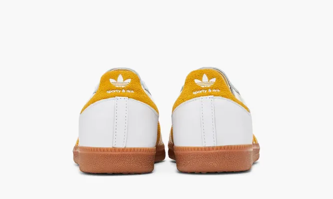 Кроссовки Sporty & Rich x Samba OG «White Bold Gold» оранжевый