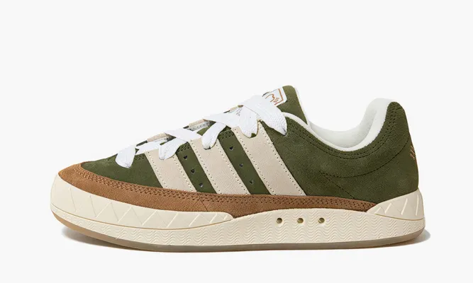 Кроссовки Adidas Originals Adimatic «Dust Green Cream White X Human Made» зеленый