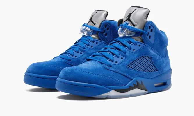 Кроссовки Air Jordan 5 Retro «Blue Suede» синий
