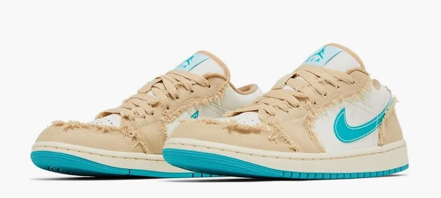 Кроссовки Air Jordan 1 Low SE WMNS 'Wave' бежевый