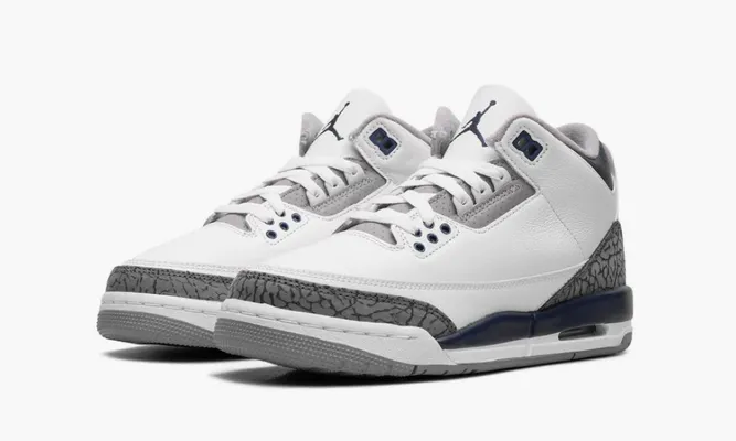 Кроссовки Air Jordan 3 Retro GS «Midnight Navy» синий