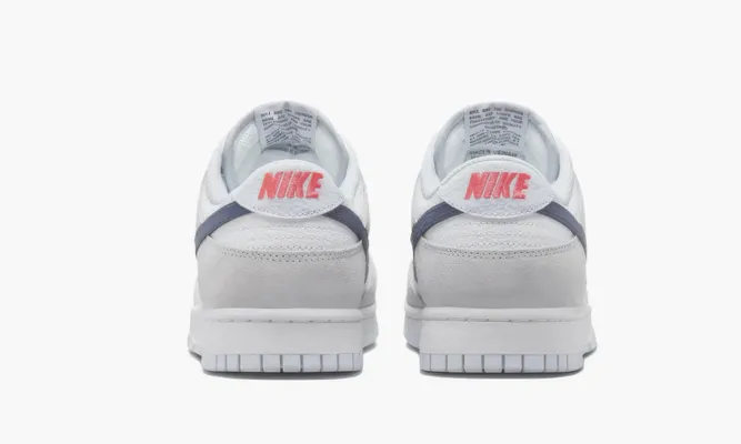Кроссовки Nike Dunk Low «White Grey Navy Aqua Mini Swoosh» серый,белый