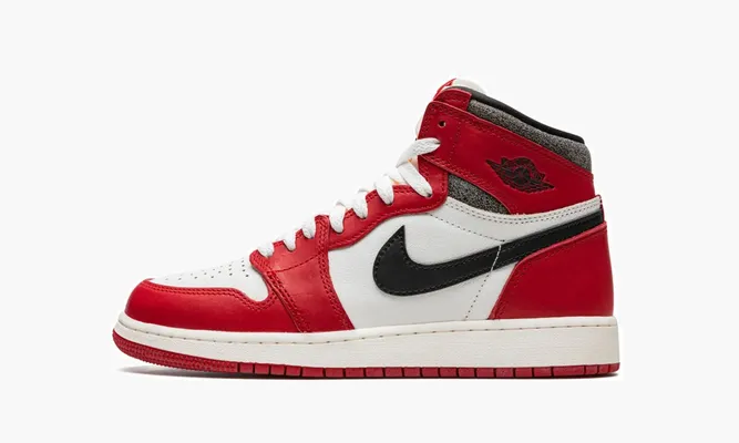 Кроссовки Air Jordan 1 Retro High OG GS «Chicago Lost And Found» красный