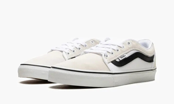 Кроссовки Vans Chukka Low Sidestripe «White / Black» белый