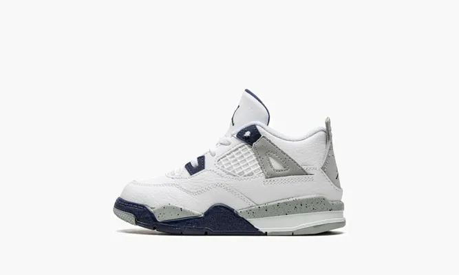 Для самых маленьких Air Jordan 4 Retro TD «Midnight Navy» белый
