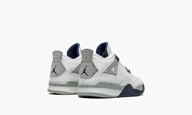 Для самых маленьких Air Jordan 4 Retro TD «Midnight Navy» белый