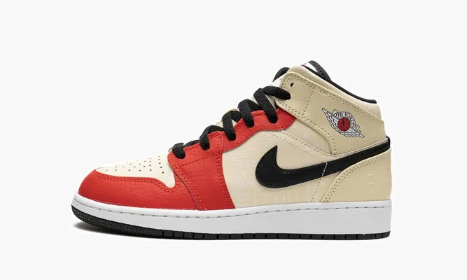 Кроссовки Air Jordan 1 Mid Ss GS «Dunk Contest '88» бежевый