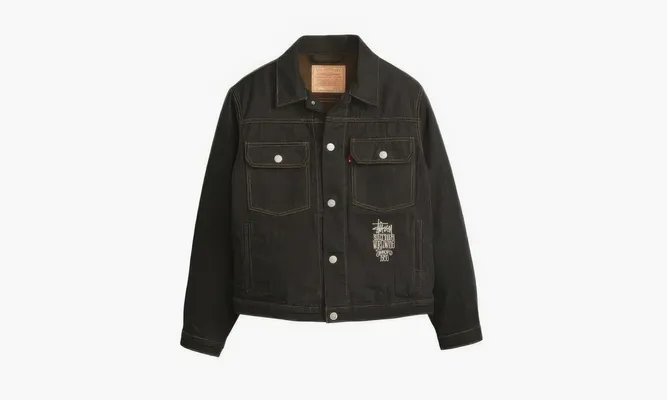 Одежда Stussy X Levi's Jacket «Black» черный