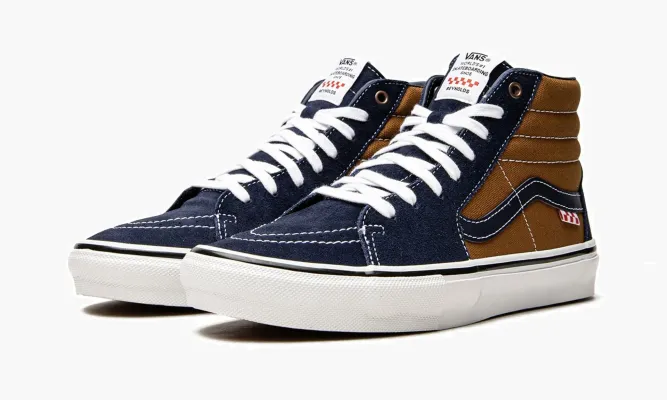Кроссовки Vans Sk8-hi синий,коричневый