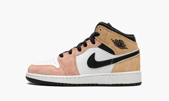 Кроссовки Air Jordan 1 Mid GS «Flight Club» оранжевый