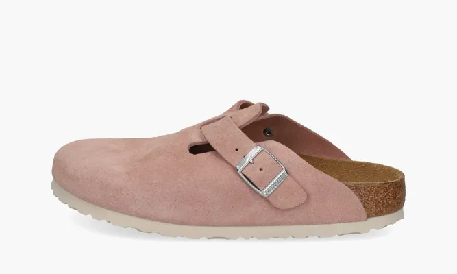 Обувь Birkenstock Boston Soft Footbed Suede «Pink Clay» розовый