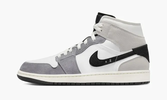 Кроссовки Air Jordan 1 Mid SE Craft «Cement Grey» серый