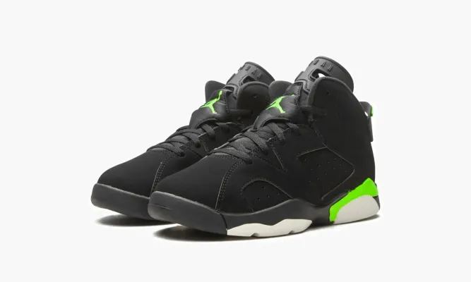 Для самых маленьких Air Jordan 6 Retro PS «Electric Green» черный