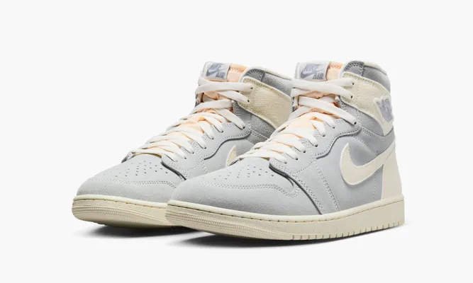 Кроссовки Air Jordan 1 High OG Craft «Ivory» серый