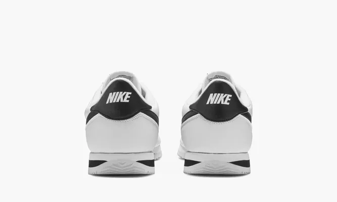 Кроссовки Nike Cortez Basic Leather 'White Black' Чёрный