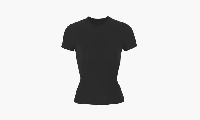 Одежда SKIMS T-shirt Cotton Jersey «Black» черный